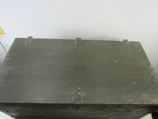 Vintage US Military Plywood Foot Locker w/Tray 1 5