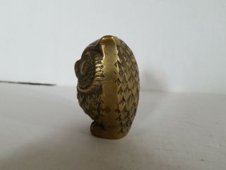 Vintage Mid Century Modern Brass Owl Figurine 3” MCM 2