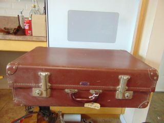 Vintage /antique Travel Luggage Suitcase 7126