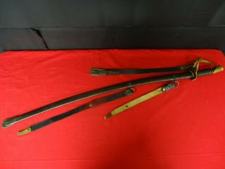 Vintage Civil War Sword With Scabbard 1864
