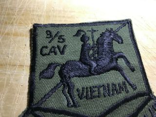 1960s/Vietnam? US ARMY PATCH - 3/5 CAVALRY BLACK KNIGHT BEAUTY 4