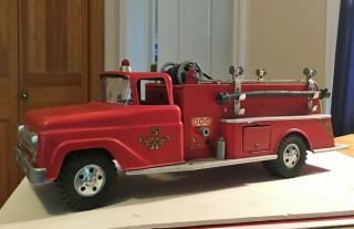 Vintage 1962 - 64 Tonka Suburban Fire Truck Pressed Steel U.  S.  A,  Beauty
