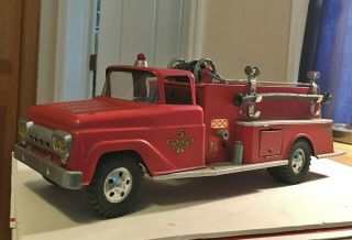 Vintage 1962 - 64 Tonka Suburban Fire Truck Pressed Steel U.  S.  A,  Beauty 2