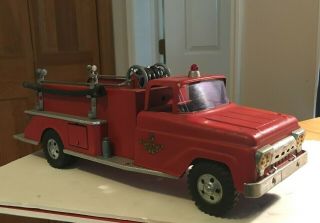 Vintage 1962 - 64 Tonka Suburban Fire Truck Pressed Steel U.  S.  A,  Beauty 5