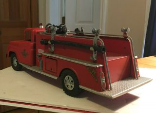 Vintage 1962 - 64 Tonka Suburban Fire Truck Pressed Steel U.  S.  A,  Beauty 8