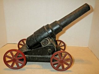 Rare Antique Conestoga Big Bang 4 Wheel Heavy Artillery Cast Iron Carbide Cannon