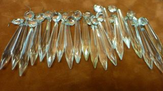 20 Antiques Vintage Crystal Chandelier 3 Inch Spear