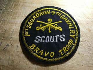 1960s/vietnam? Us Army Patch - 1st Squad 9th Cavalry Scouts Bravo Troop -