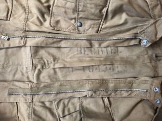 WWII US AIRBORNE PARATROOPER JUMP JACKET NAMED STAMPED SIZE 36R 3