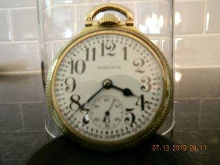 Hamilton 992e Elinvar 16s 21j Railroad Grade Pocket Watch With A Montgomery Dial