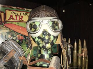 Chas Fischer Amber Ww2 An 6530 Goggles Restored,  Speedster Cycle