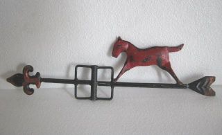 Vintage Old Iron Running Embossed Horse Weather Vane Weathervane