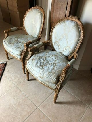 Matching Hand Carved Antique Chairs