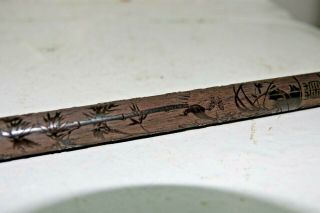 VERY FINELY CARVED CHINESE INCENSE STICK HOLDER WITH CHARACTER MARKS - VERY RARE 2