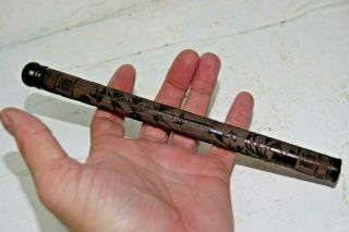 VERY FINELY CARVED CHINESE INCENSE STICK HOLDER WITH CHARACTER MARKS - VERY RARE 8