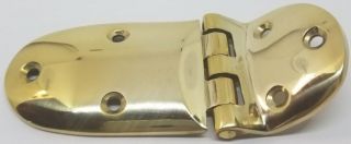 Cast Brass Ice Box Door Hinge With 3/8 " Offset Fridge Antique Vintage Retro F.