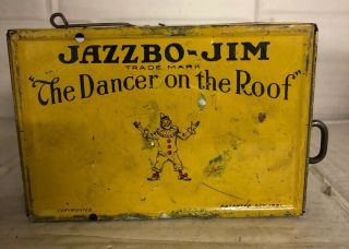 Antique Rare Unique Art Wind - Up Tin Toy Jazzbo Jim Base Only