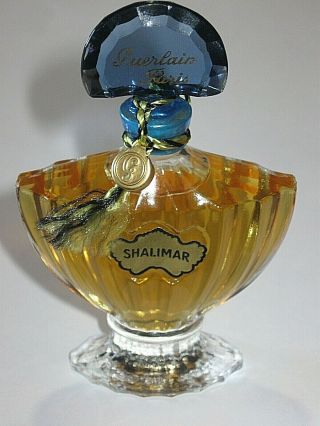 Vintage Guerlain Shalimar Perfume Bottle/Purple Box 1/2 OZ Sealed/Full 1983 5