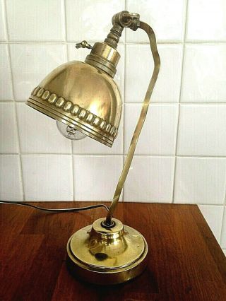 An Austrian/german Arts & Crafts Movement Brass Desk Lamp - Jugendstil Era