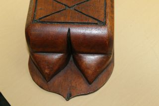 Antique Vintage Primitive Carved Match Holder - Wall Type 2
