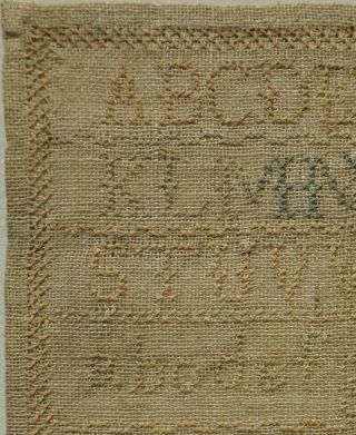 SMALL LATE 19TH CENTURY SCHOOL SAMPLER BY ANNIE SQUIRE STANDARD III - 1887 4