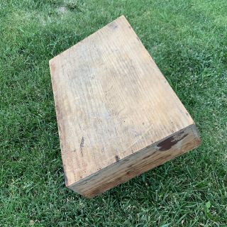 Vintage Antique Wood Carpenters Tool Box Rustic Primitive Carrying Tote Caddy 7