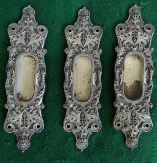 Antique Brass Y & T Pocket Door Pulls Yale & Towne