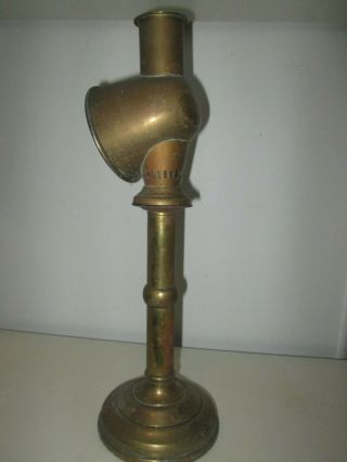 Antique Victorian Brass Student Candle Lamp Reading Light Lantern " As Found "