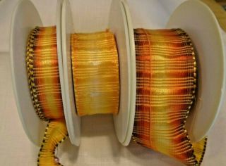 3 Rolls Vintage French Wired Ombre Ribbed Ribbon - 3 Sizes - 18,  Yds