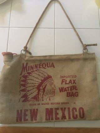 Vintage Flax Desert Camping Water Bag