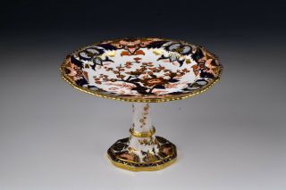 Royal Crown Derby Footed Compote In Kings Pattern For Tiffany & Co.  1