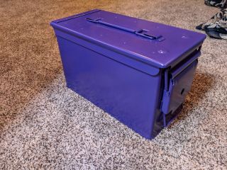 Us Military 50 Cal Ammo Can M2a1 5.  56mm Purple
