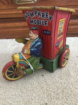 Vintage 1940’s Wyandotte Humphrey Mobile Tin Wind Up Toy Car