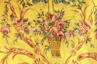Antique French Antique Hand Made Needle Point 30 " X 34 1/2 " 76 X 87.  5 Cm