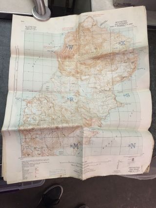 War Department Corps Of Engineers U.  S.  Army Kiska Island Map No.  1 - 6 July 1943