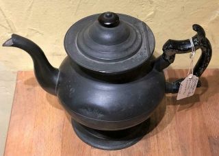 ANTIQUE AMERICAN PEWTER TEAPOT,  Palethorp & Connell,  Phila. ,  PA. ,  c.  1820 3