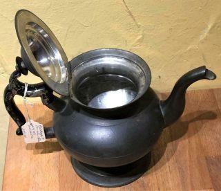 ANTIQUE AMERICAN PEWTER TEAPOT,  Palethorp & Connell,  Phila. ,  PA. ,  c.  1820 5