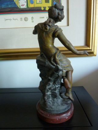 Spelter Figurine L.  F.  Moreau,  19th Century 2