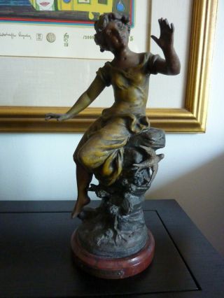 Spelter Figurine L.  F.  Moreau,  19th Century 3