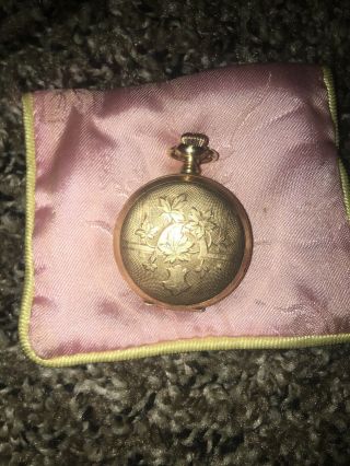 Antique C.  W.  Mfg.  Co.  Warranted 14k Gold Flowers Size 0 Pocket Watch Case