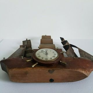 Vintage 1950 ' s Master Crafters Yankee Clipper Ship & Electric Clock Parts Only 3