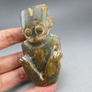 China,  jade,  hongshan culture,  natural jade,  Apollo,  pendant A101 3