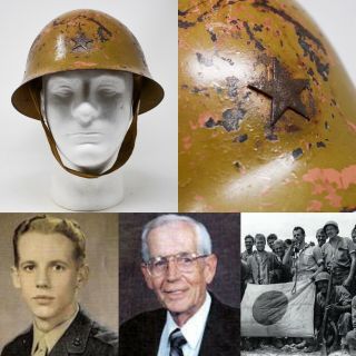 Wwii Usmc James N.  Bacon Japanese Bring Back Helmet World War Ii Relic