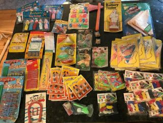 77 Vintage 1960s Old Stock Mid Century Dime Store Toys Trains Jewelry Babies