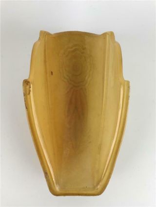 Puritan Art Deco Amber Feather Frosted Glass Slip On Replacement Shade - 2 AVAIL 8