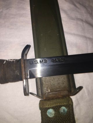 WW2 WWII USM3 IMPERIAL US M3 TRENCH FIGHTING SURVIVAL KNIFE 4