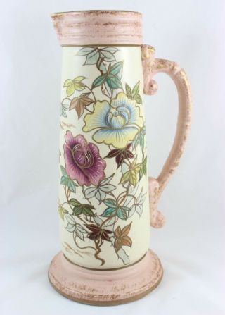 11 " Hand Painted Antique Pitcher Tankard Thomas Forester Phoenix China England