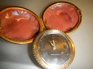 Vintage Mini Seth Thomas Wind Up Travel Alarm Clock Germany