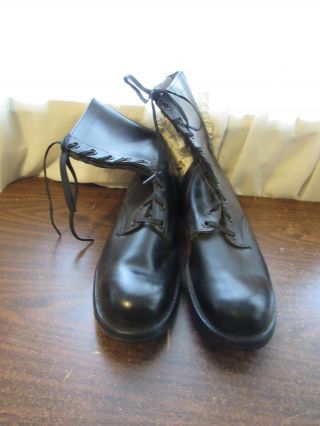 Vietnam War Black Leather Army Military Issued Combat Boots 1964 Sz 11n