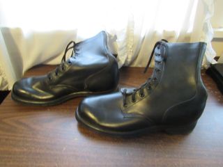 Vietnam War Black Leather Army Military Issued Combat Boots 1964 SZ 11N 2